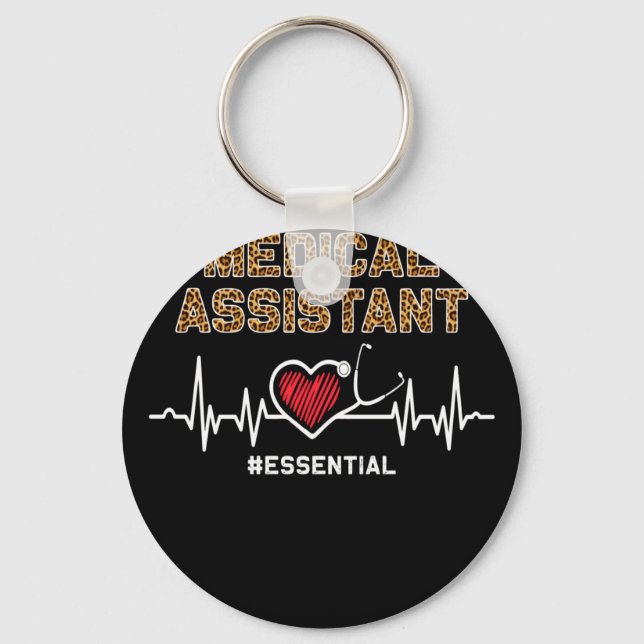 Medical Assistant #Essential Stethoscope Heartbeat Key Ring (Front)