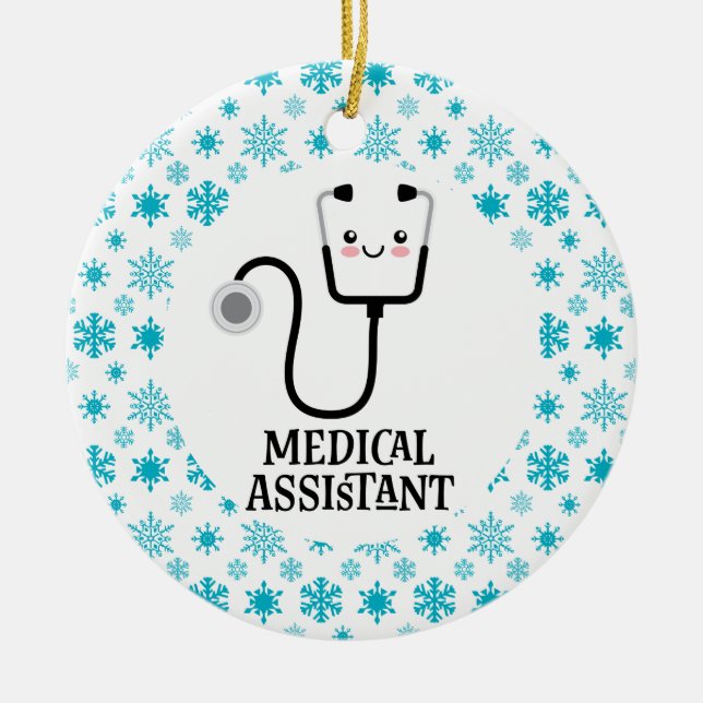 Medical Assistant Gift Ceramic Tree Decoration (Front)
