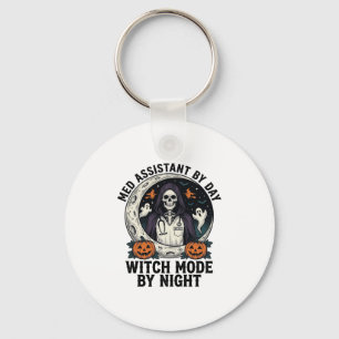 Medical Assistant Halloween Witch Vintage Engravin Key Ring