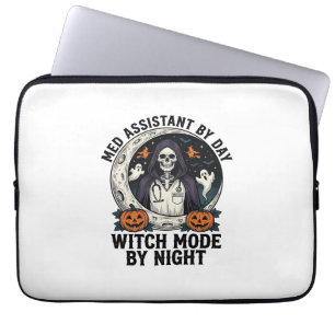 Medical Assistant Halloween Witch Vintage Engravin Laptop Sleeve