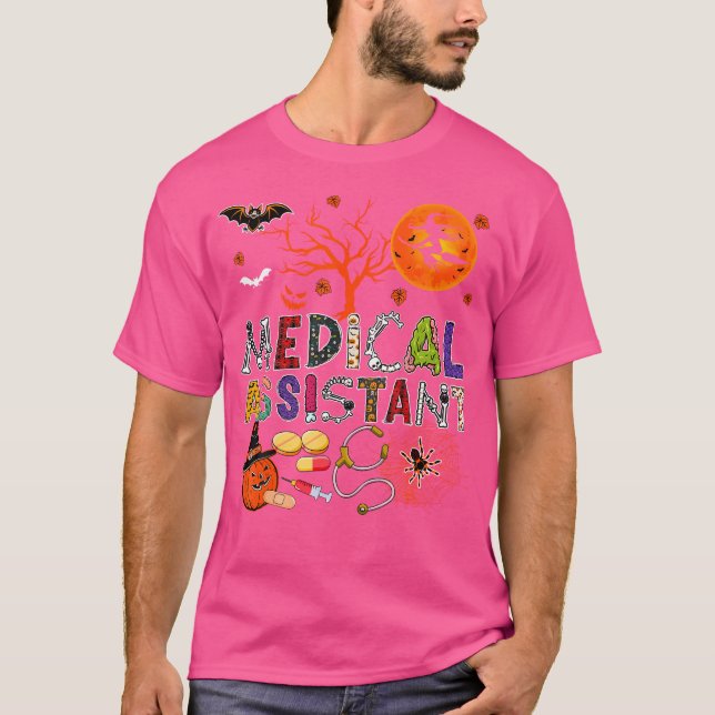 Medical Assistant Halloween Zombie Costume Scary P T-Shirt (Front)