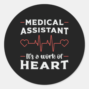 Medical Assistant Heart Doctor Medicine Nurse Classic Round Sticker