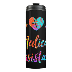 Medical Assistant Heartbeat Nursing Hospital Heart Thermal Tumbler