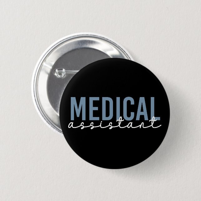 Medical Assistant MA | Clinical Assistant 6 Cm Round Badge (Front & Back)