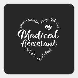 Medical  assistant, MA medical Square Sticker