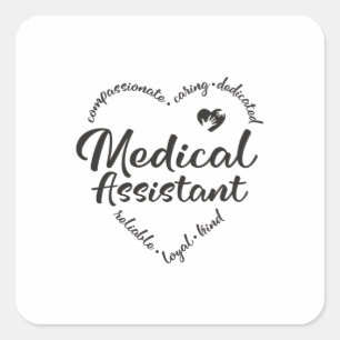 Medical  assistant, MA medical Square Sticker