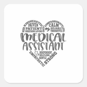 Medical  assistant, MA medical Square Sticker