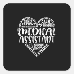 Medical  assistant, MA medical Square Sticker