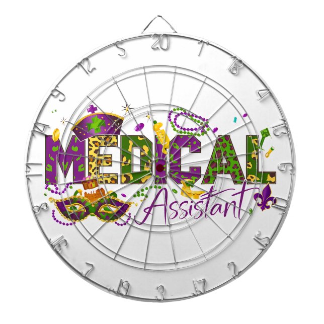 Medical Assistant - Mardi Gras Dartboard (Front)