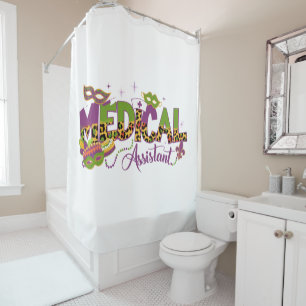 Medical Assistant - Mardi Gras Shower Curtain