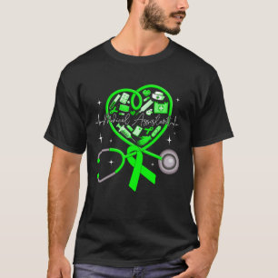 Medical Assistant Non-Hodgkin's Lymphoma Lime Gree T-Shirt