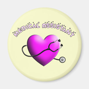 Medical Assistant PINK HEART Design Gifts Magnet