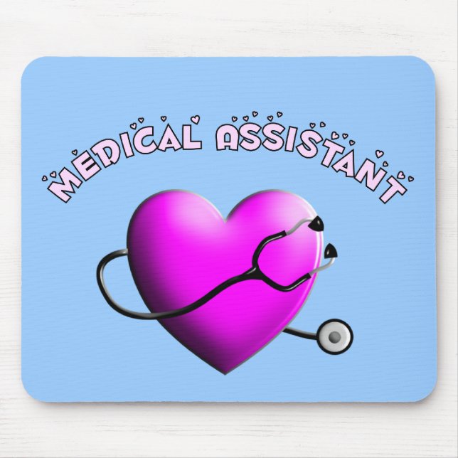 Medical Assistant PINK HEART Design Gifts Mouse Mat (Front)