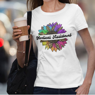 Medical Assistant Profession Rainbow Sunflower  T-Shirt
