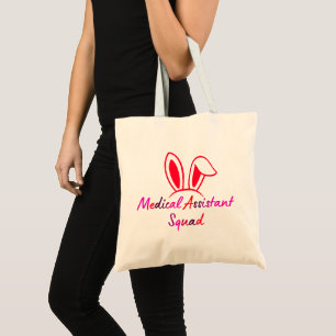 Medical Assistant Squad Bunny Ears, cute bunny Tote Bag