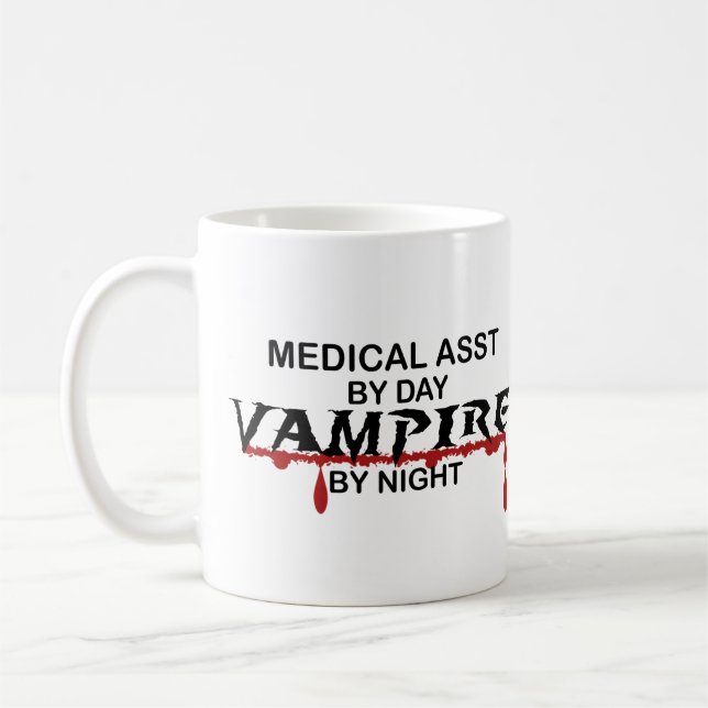 Medical Assistant Vampire by Night Coffee Mug (Left)
