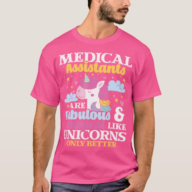 Medical Assistants - Magical Unicorn Healthcare Wo T-Shirt (Front)
