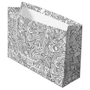 Medical B&W Pattern Large Gift Bag