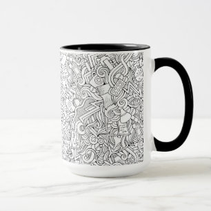 Medical B&W Pattern Mug