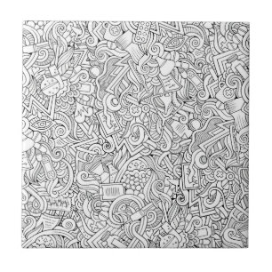 Medical B&W Pattern Tile