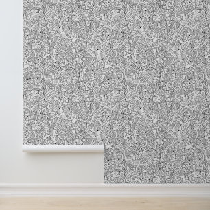 Medical B&W Pattern Wallpaper