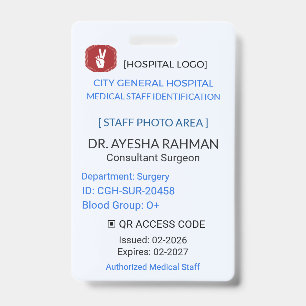 Medical Badge   Surgical Staff – Hospital ID