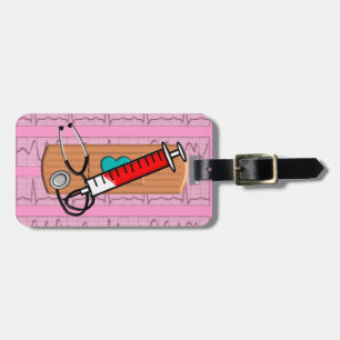 Medical Big Bandaid Pink II Luggage Tag