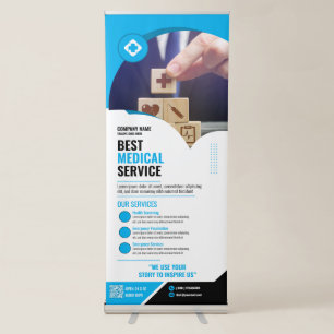 Medical - Blue Retractable Banner