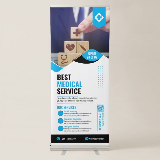 Medical - Blue Retractable Banner (Front)