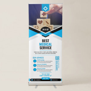 Medical - Blue Retractable Banner
