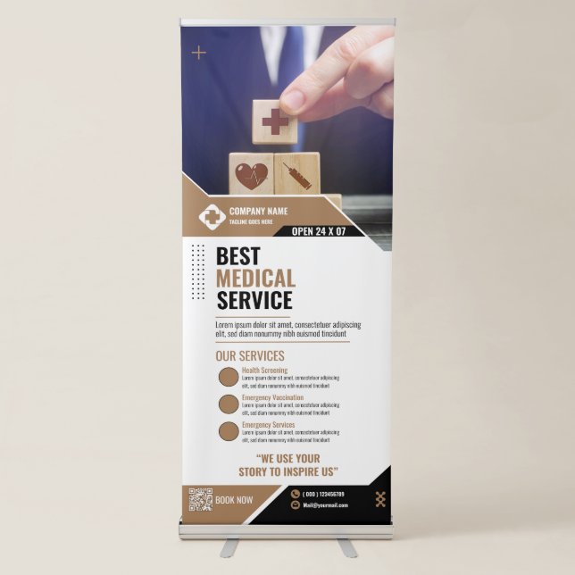Medical - Brown Retractable Banner (Front)