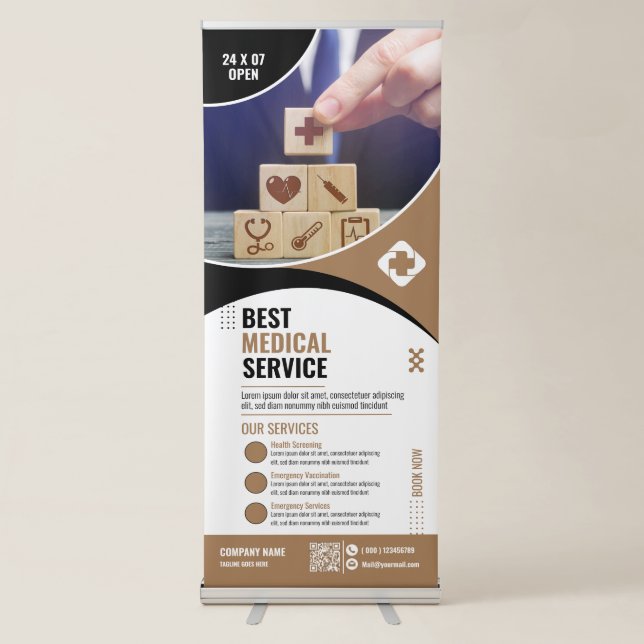 Medical - Brown Retractable Banner (Front)