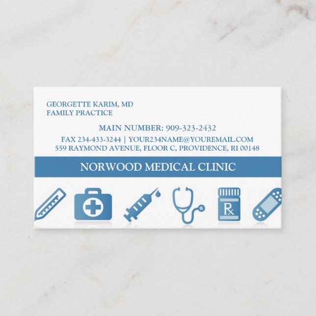 Medical Business Card w/ Appointment (Front)