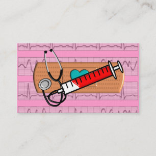 Medical Business Cards Big Bandaid pink II
