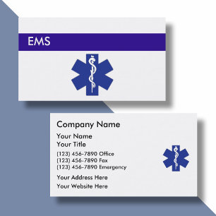 Medical Business Cards EMS
