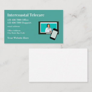 Medical Business Cards Telehealth Theme