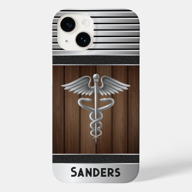 Medical Caduceus Doctor Personalised Case-Mate iPhone Case (Back)
