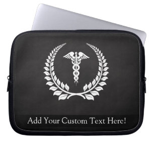 Medical Caduceus Laurel Laptop Sleeve