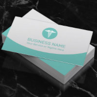 Medical Caduceus Logo Modern Teal