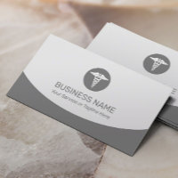Medical Caduceus Logo Professional Grey