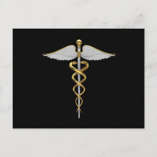 Medical - Caduceus - Postcard - SRF