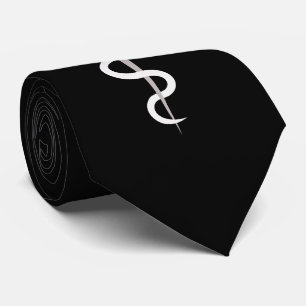 Medical Caduceus Symbol Elegant Black Tie