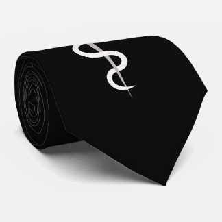 Medical Caduceus Symbol Elegant Black Tie