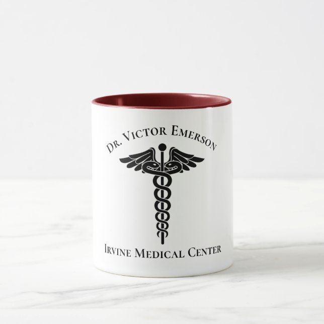 Medical Caduceus Symbol Personalised Mug (Center)