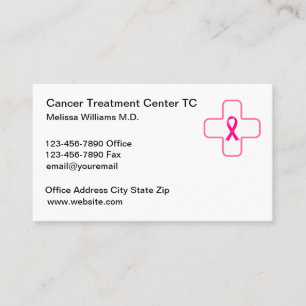 Medical Cancer Treatment Centre Oncologist Business Card