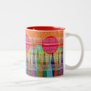 Medical Cardiac Rhythm Forest Dreams Two-Tone Coffee Mug
