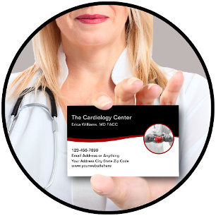Medical Cardiology Theme Business Cards