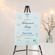 Medical Care Frame Retirement Party Welcome