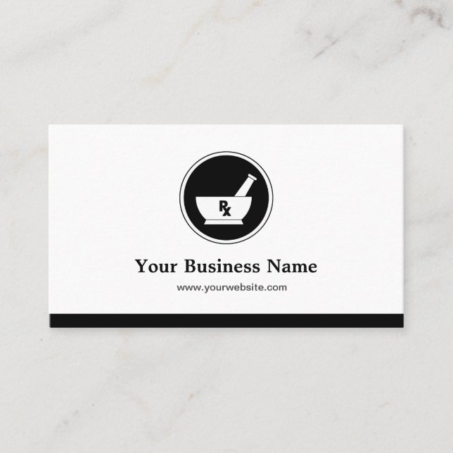 Medical Care Pharmacy Logo - Professional Elegant Business Card (Front)