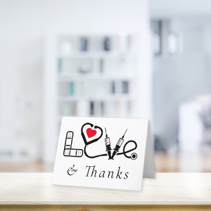 Medical Care Worker Love and Thank You Card